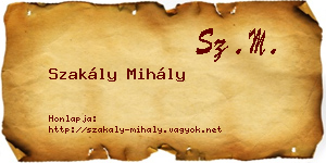 Szakály Mihály névjegykártya