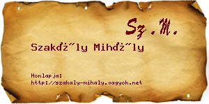 Szakály Mihály névjegykártya